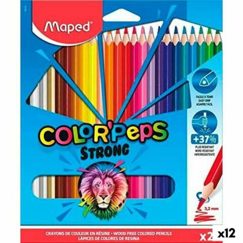 Χρωματιστά μολύβια Maped Color' Peps Strong Πολύχρωμο 24 Τεμάχια (12 Μονάδες)