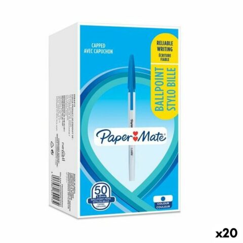 Μολύβι Paper Mate 50 Τεμάχια Μπλε 1 mm (20 Μονάδες)