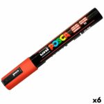 Μαρκαδόρος POSCA PC-5M Κόκκινο (x6)