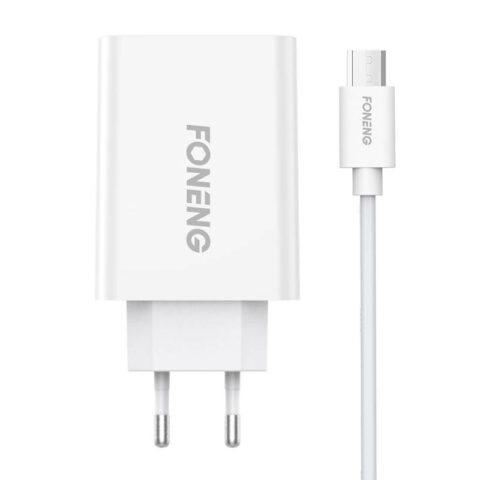 Fast charger Foneng  1x USB EU43 + USB Micro cable
