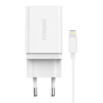 Fast charger Foneng K300 1x USB 3A + USB Lightning cable