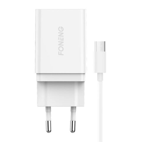 Fast charger Foneng K300 1x USB 3A + USB Micro cable