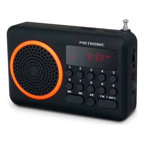 Ραδιόφωνο Τρανζίστορ METRONIC FM USB Micro SD Μαύρο