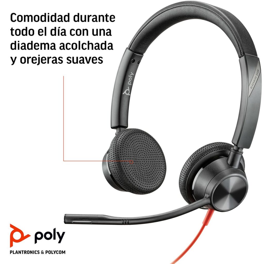 Ακουστικά με Μικρόφωνο Poly 214017-01 Κόκκινο Μαύρο