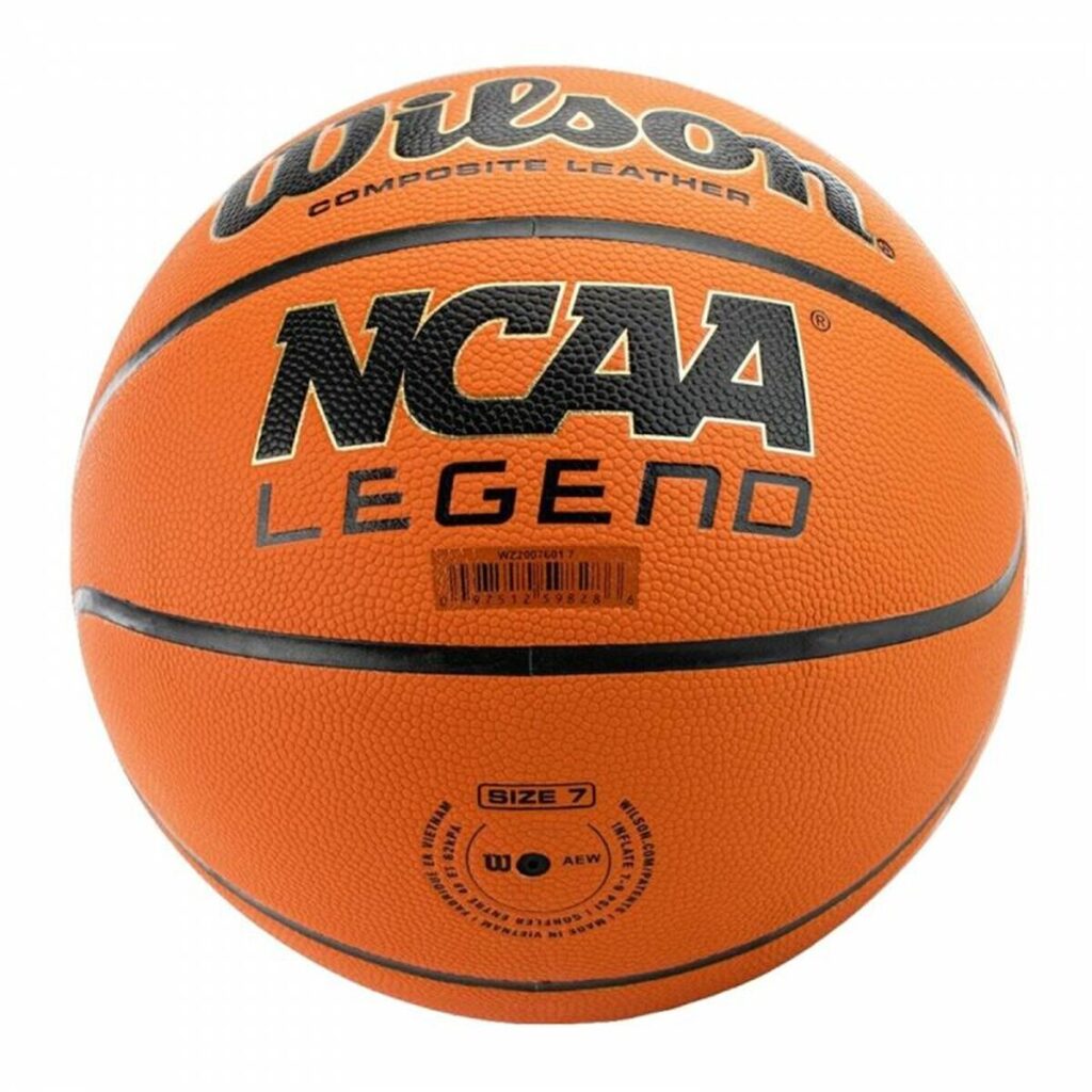 Mπάλα Μπάσκετ Wilson NCAA Legend Λευκό Πορτοκαλί Δέρμα Συνθετικό Δέρμα 7