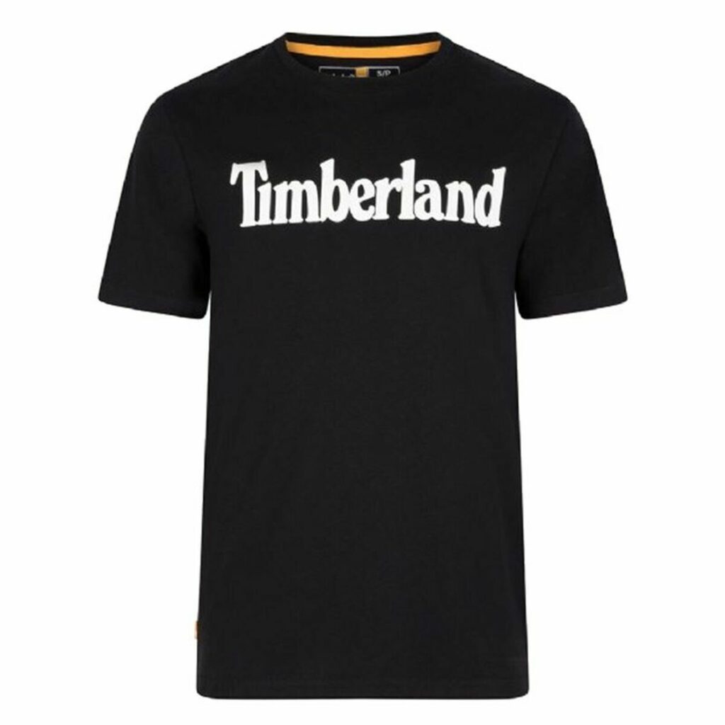 Ανδρική Μπλούζα με Κοντό Μανίκι Timberland Kennebec Linear Μαύρο