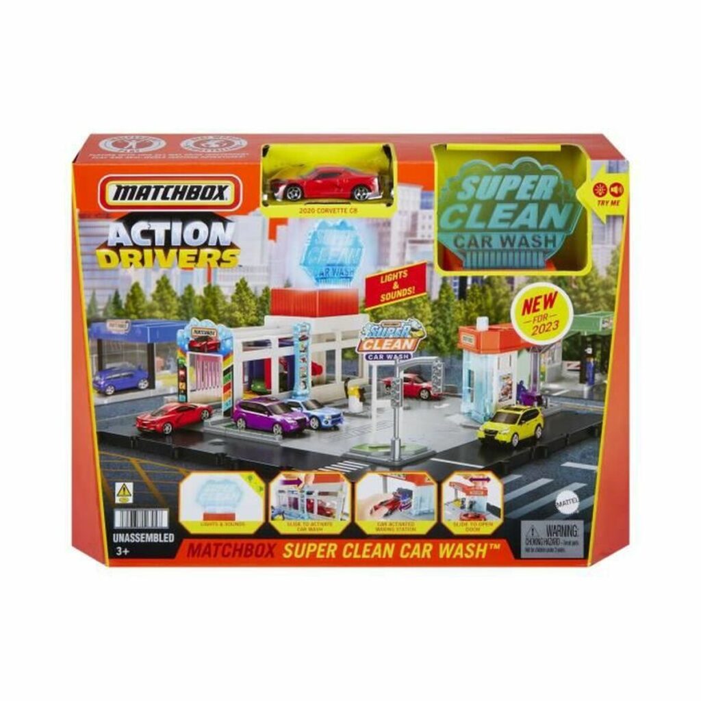 Playset Οχημάτων Matchbox Action Drivers Super Clean Car Wash