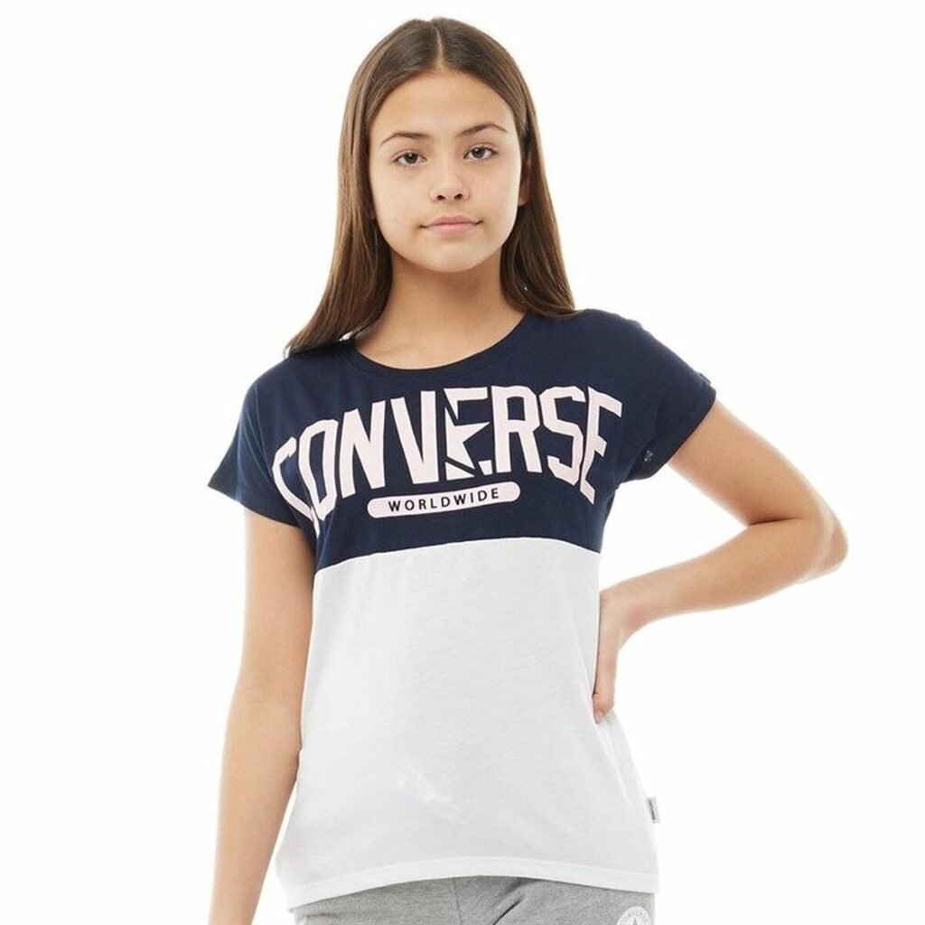 Παιδικό Μπλούζα με Κοντό Μανίκι Converse Worldwide Σκούρο μπλε