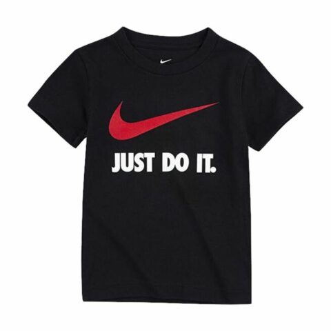 Παιδικό Μπλούζα με Κοντό Μανίκι Nike  NKB Swoosh Μαύρο