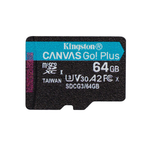 Κάρτα Μνήμης Micro SD με Αντάπτορα Kingston SDCG3/64GBSP Μαύρο 64 GB