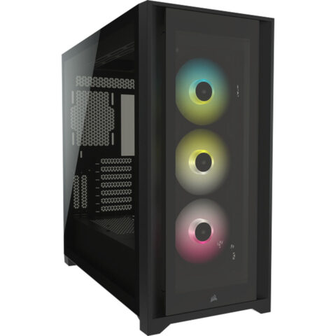 Κουτί Μέσος Πύργος ATX Corsair iCUE 5000X RGB Μαύρο