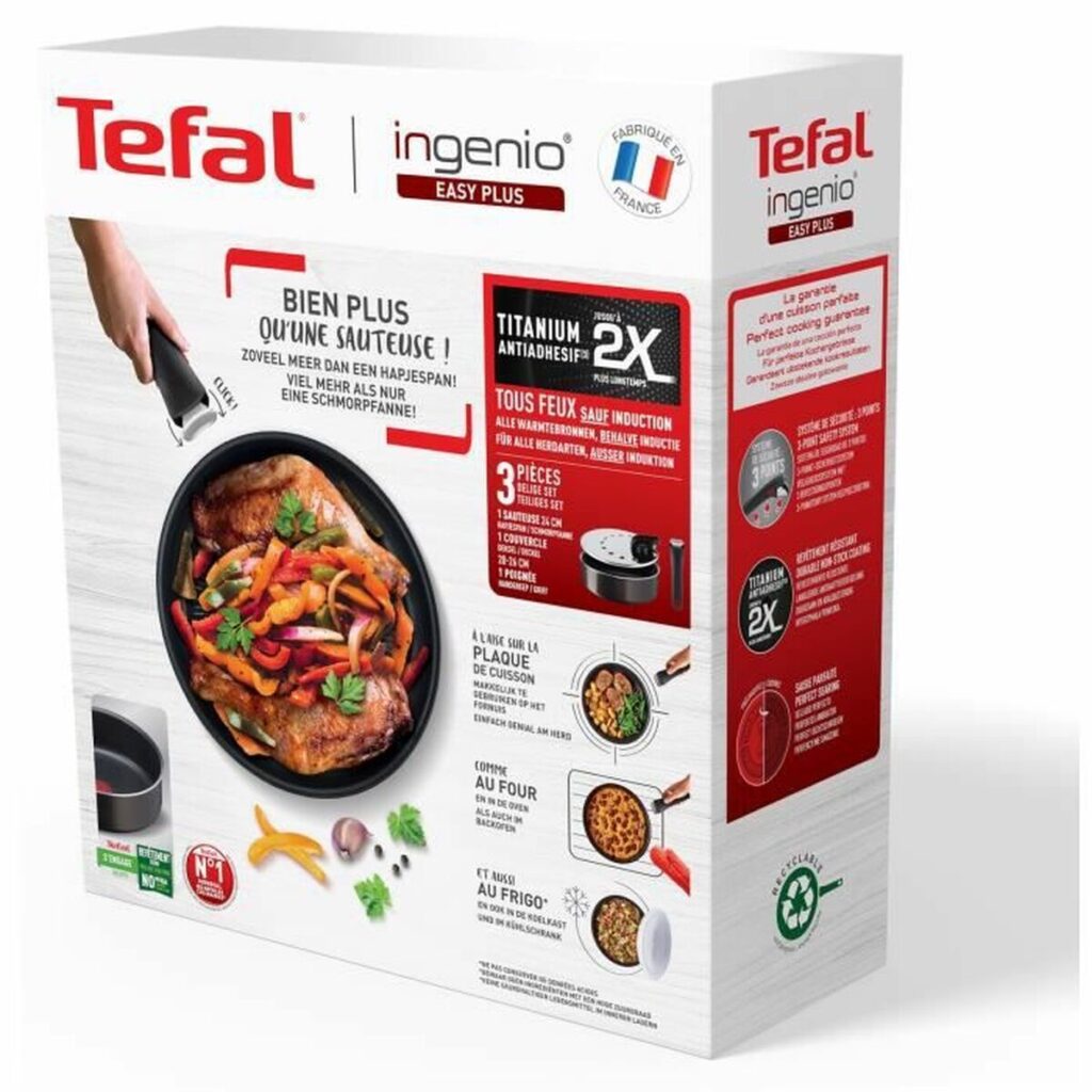 Τηγάνι Tefal Ingenio Αλουμίνιο 3 Τεμάχια
