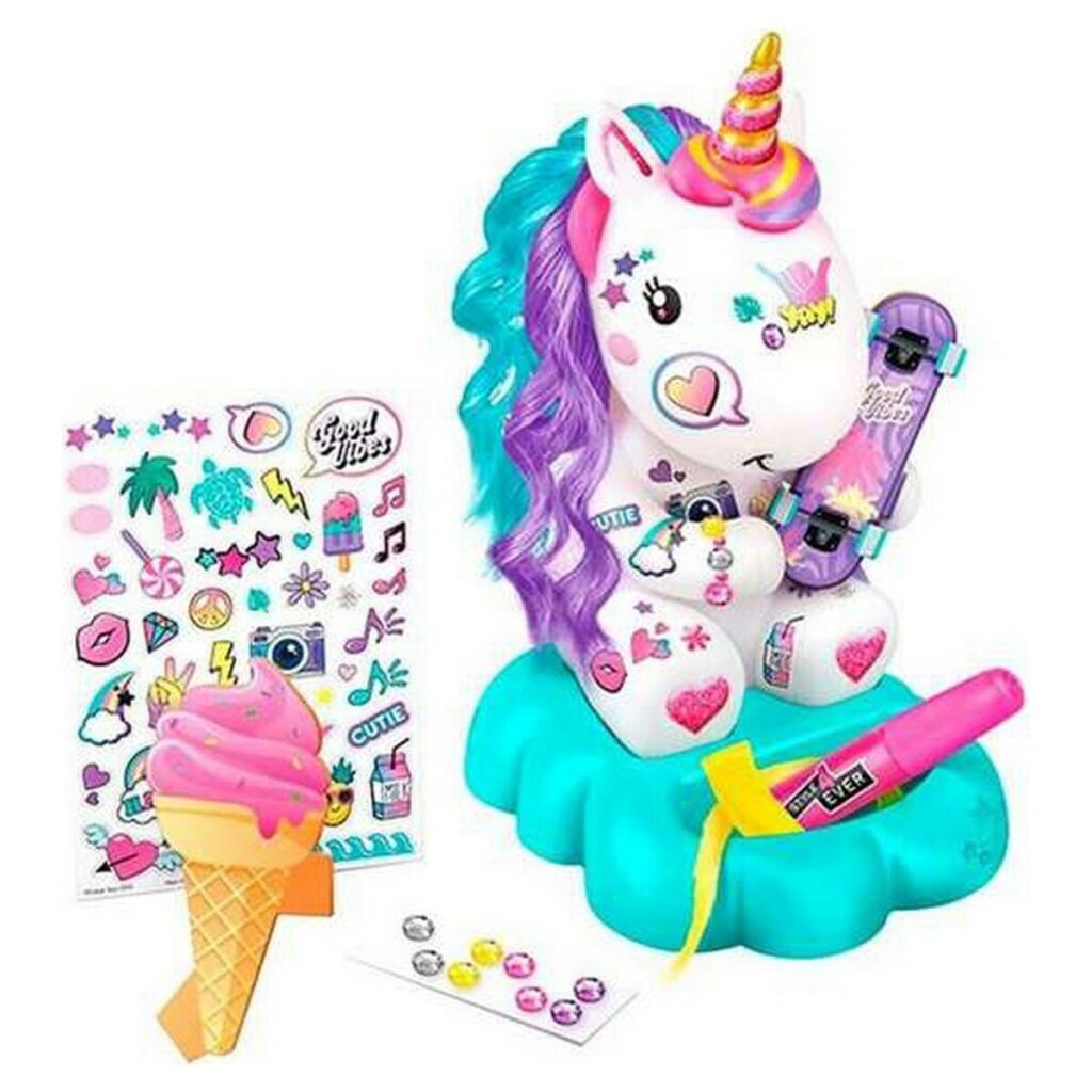 Σετ Unicorn Lamp Diy Canal Toys CASOFG208 Λευκό Πολύχρωμο (22 cm)