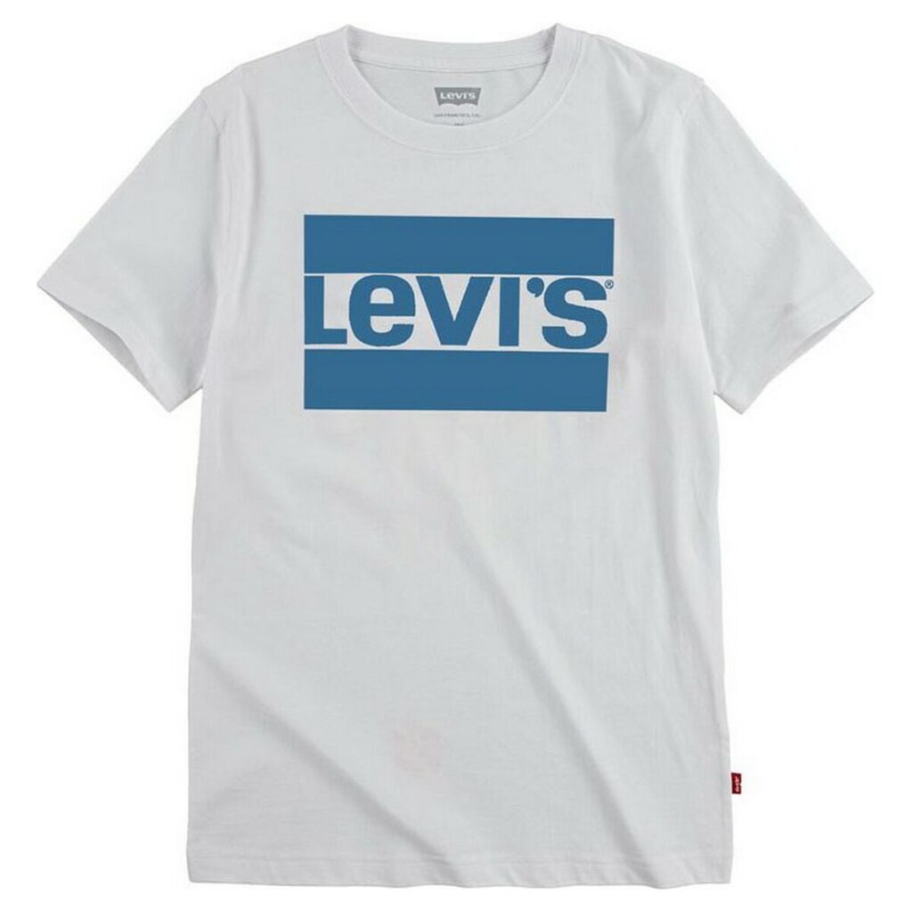 Παιδικό Μπλούζα με Κοντό Μανίκι Levi's Sportswear Logo Blue Λευκό