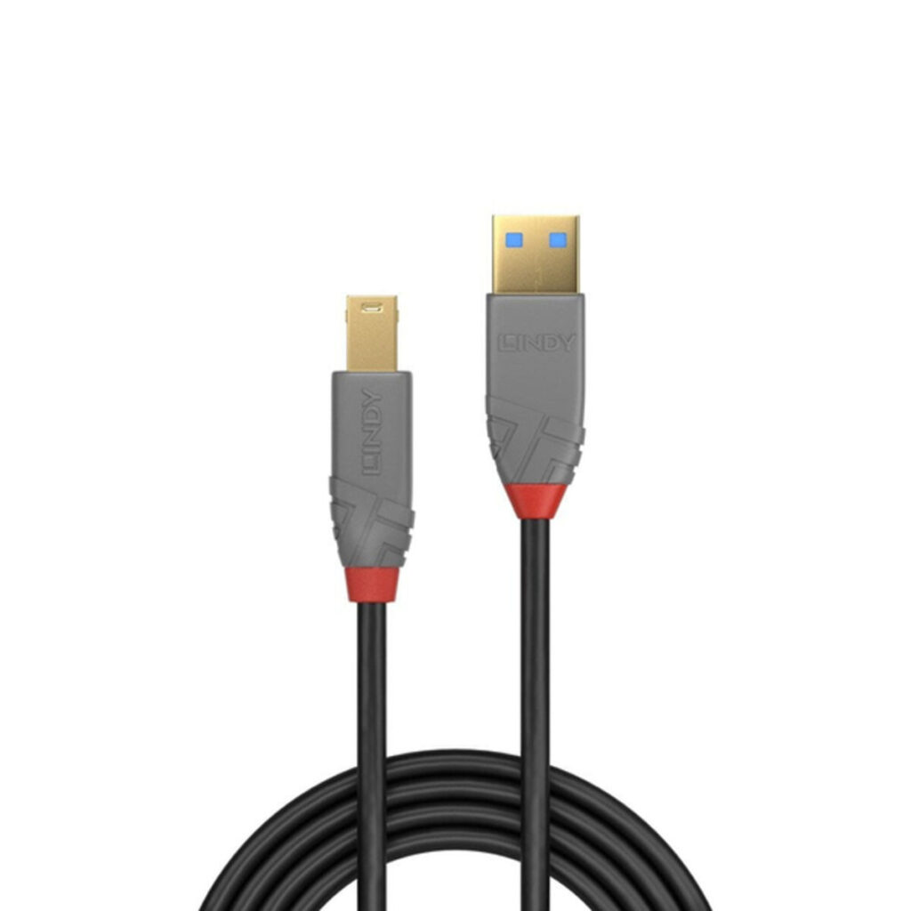 Καλώδιο USB LINDY 36744 5 m Μαύρο Γκρι