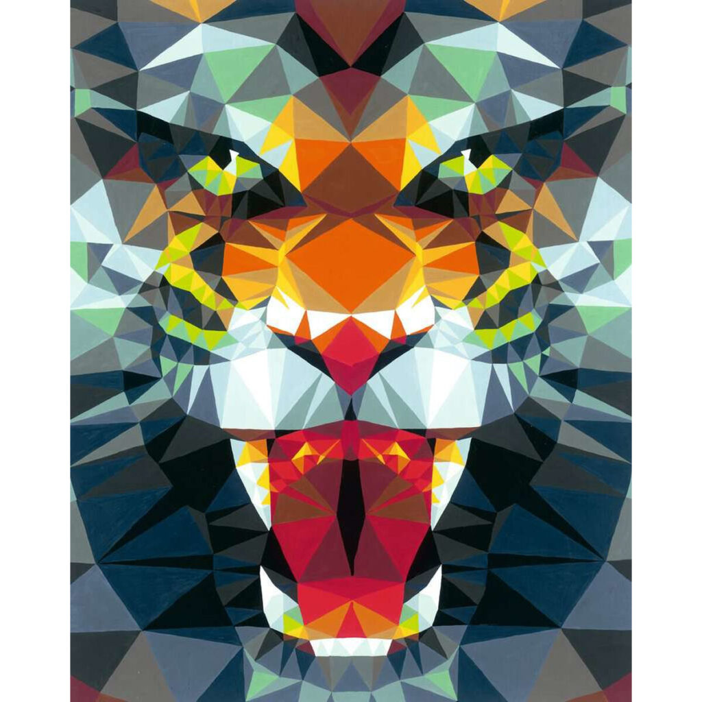 Σχέδια για ζωγραφική Ravensburger Polygon Tiger 24 x 30 cm