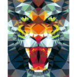 Σχέδια για ζωγραφική Ravensburger Polygon Tiger 24 x 30 cm