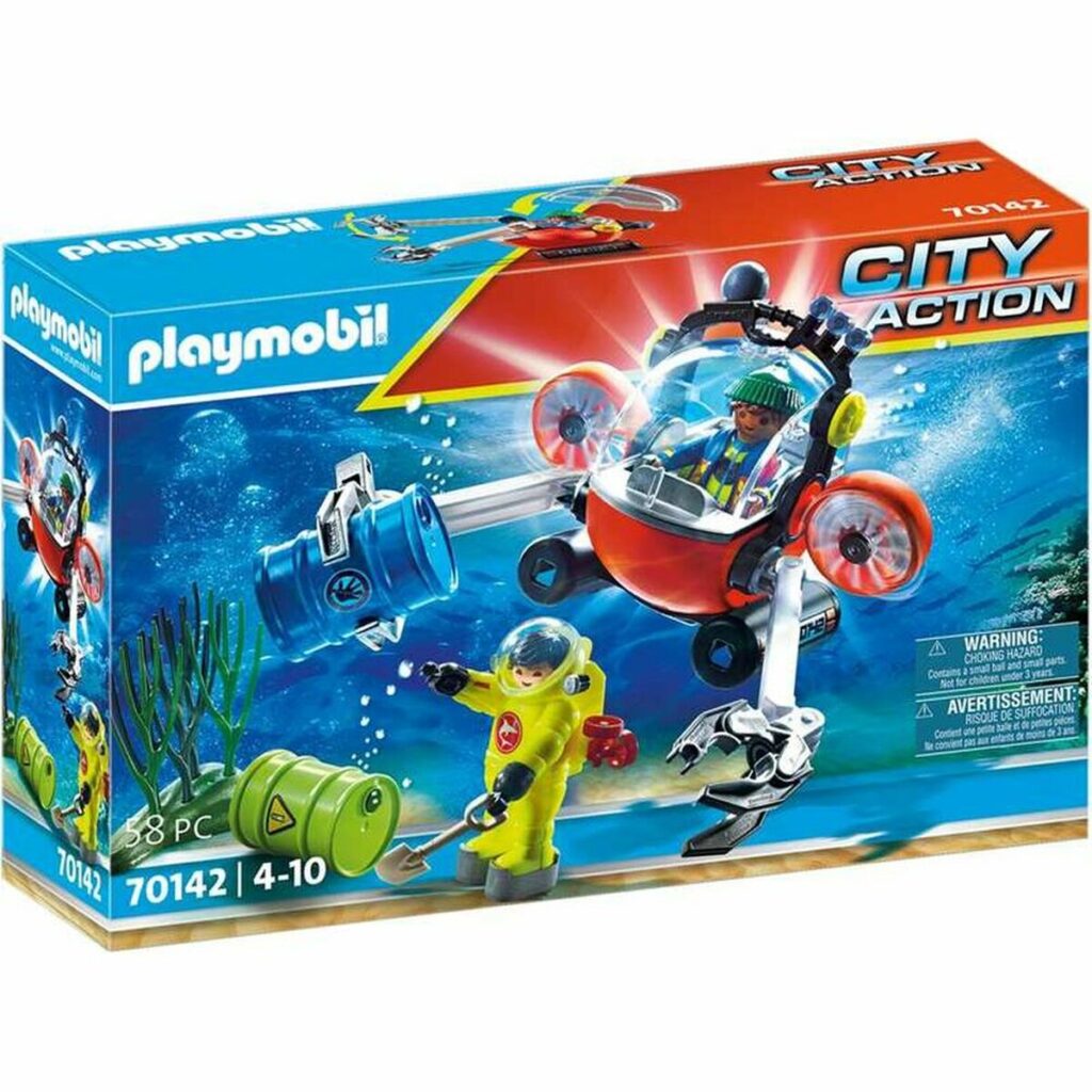 Playset Playmobil 70142 Environment Mission Υποβρύχιο 58 Τεμάχια