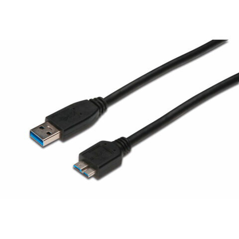 Καλώδιο USB σε micro USB Digitus AK-300117-003-S Μαύρο 25 cm