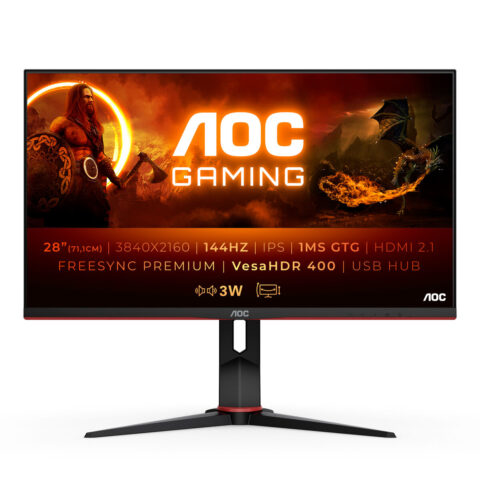 Οθόνη Gaming AOC U28G2XU2/BK 4K Ultra HD 28" 144 Hz