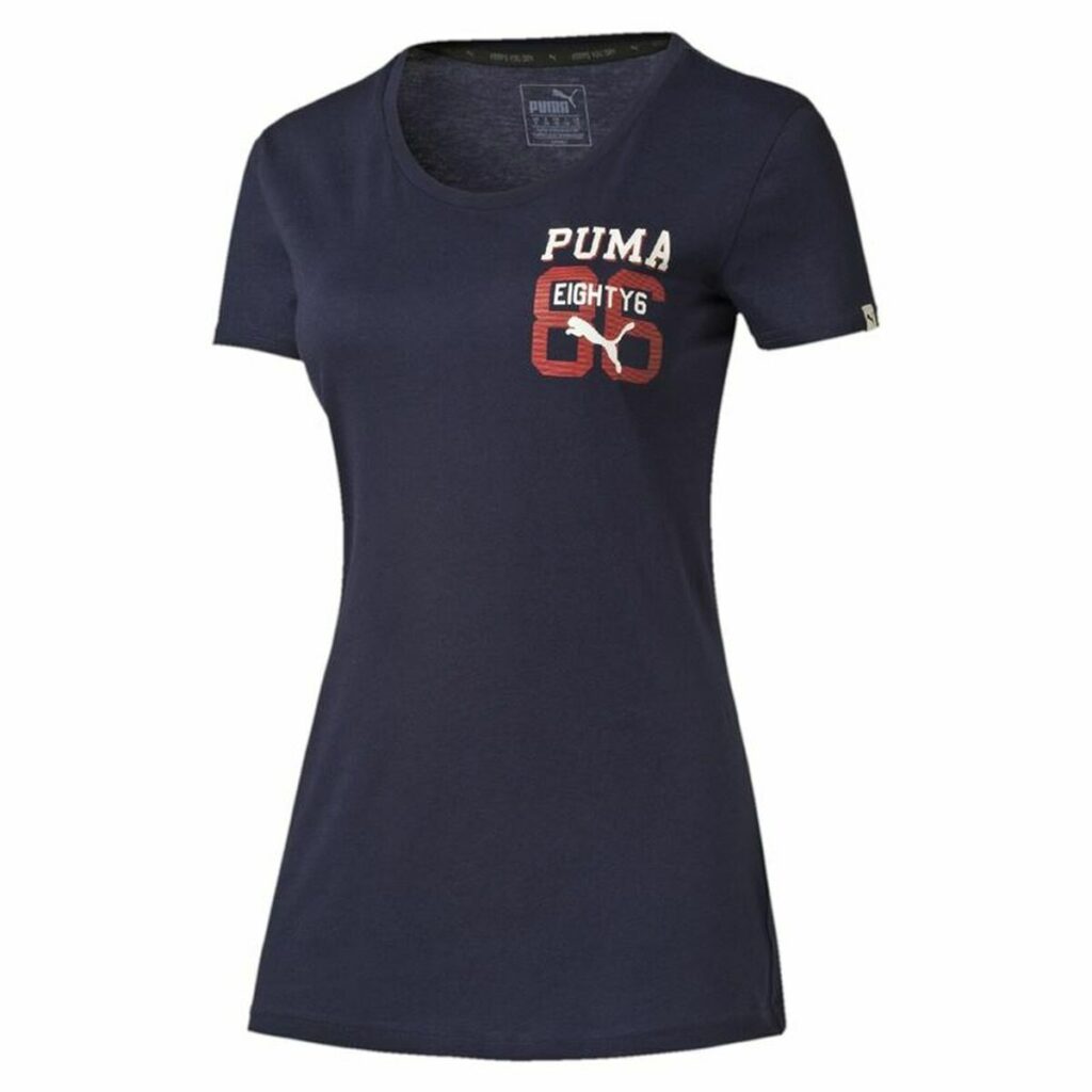 Γυναικεία Μπλούζα με Κοντό Μανίκι Puma Style Athl Tee Σκούρο μπλε