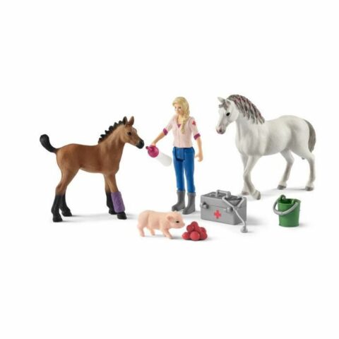 Playset Schleich Vet visiting mare and foal Άλογο Πλαστική ύλη