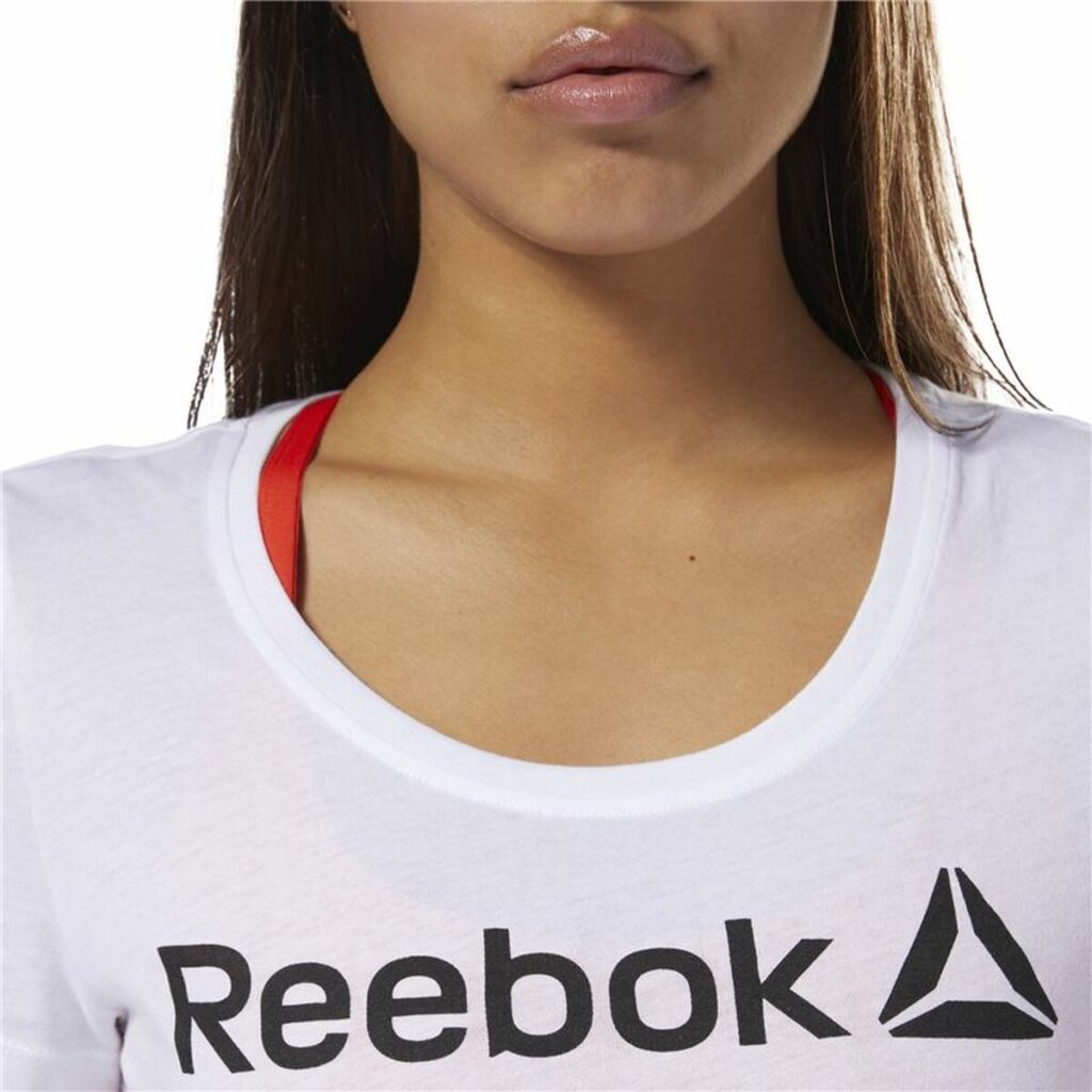 Γυναικεία Μπλούζα με Κοντό Μανίκι Reebok Scoop Neck Λευκό