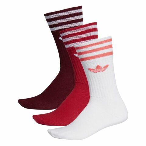 Αθλητικές Κάλτσες Adidas Solid 3 stripes 3 Μονάδες Μαύρο