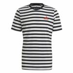 Μπλουζάκι  Essentials Stripey  Adidas Embroidered Logo Μαύρο