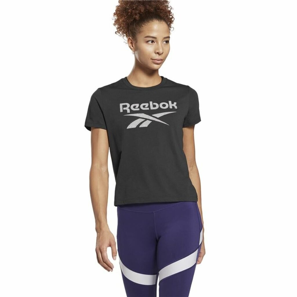Γυναικεία Μπλούζα με Κοντό Μανίκι Reebok Workout Ready Supremium Μαύρο