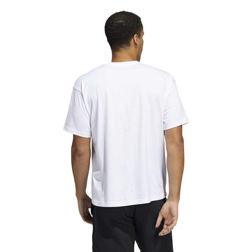 Unisex Μπλούζα με Κοντό Μανίκι Adidas Pride Λευκό