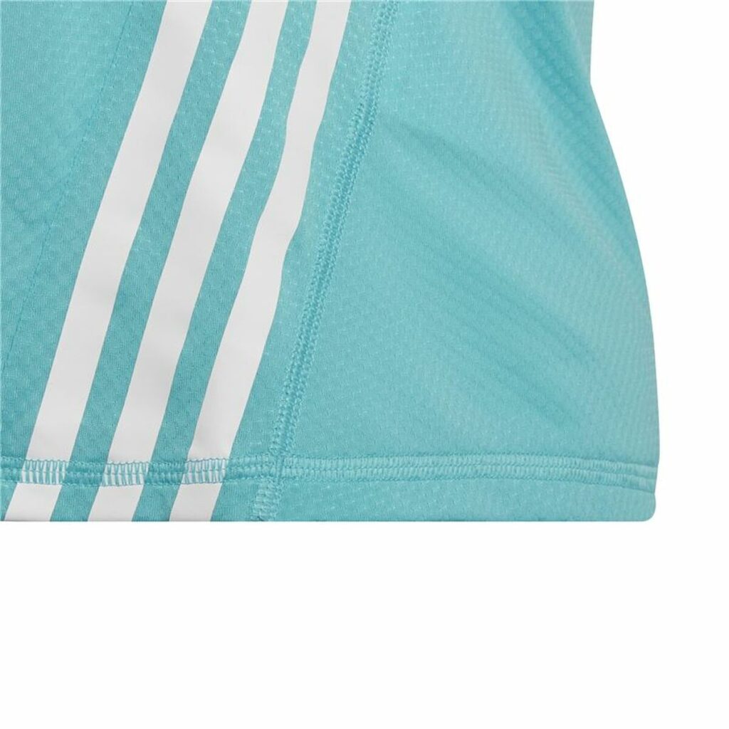 Παιδικό Μπλούζα με Κοντό Μανίκι Adidas Aeroready Three Stripes Ακουαμαρίνης