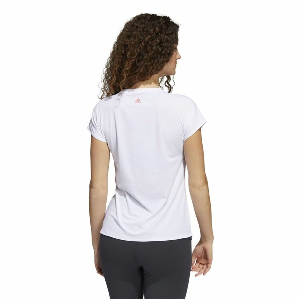 Γυναικεία Μπλούζα με Κοντό Μανίκι Adidas Training 3B Λευκό