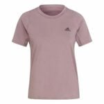Γυναικεία Μπλούζα με Κοντό Μανίκι Adidas Run Fast Ροζ