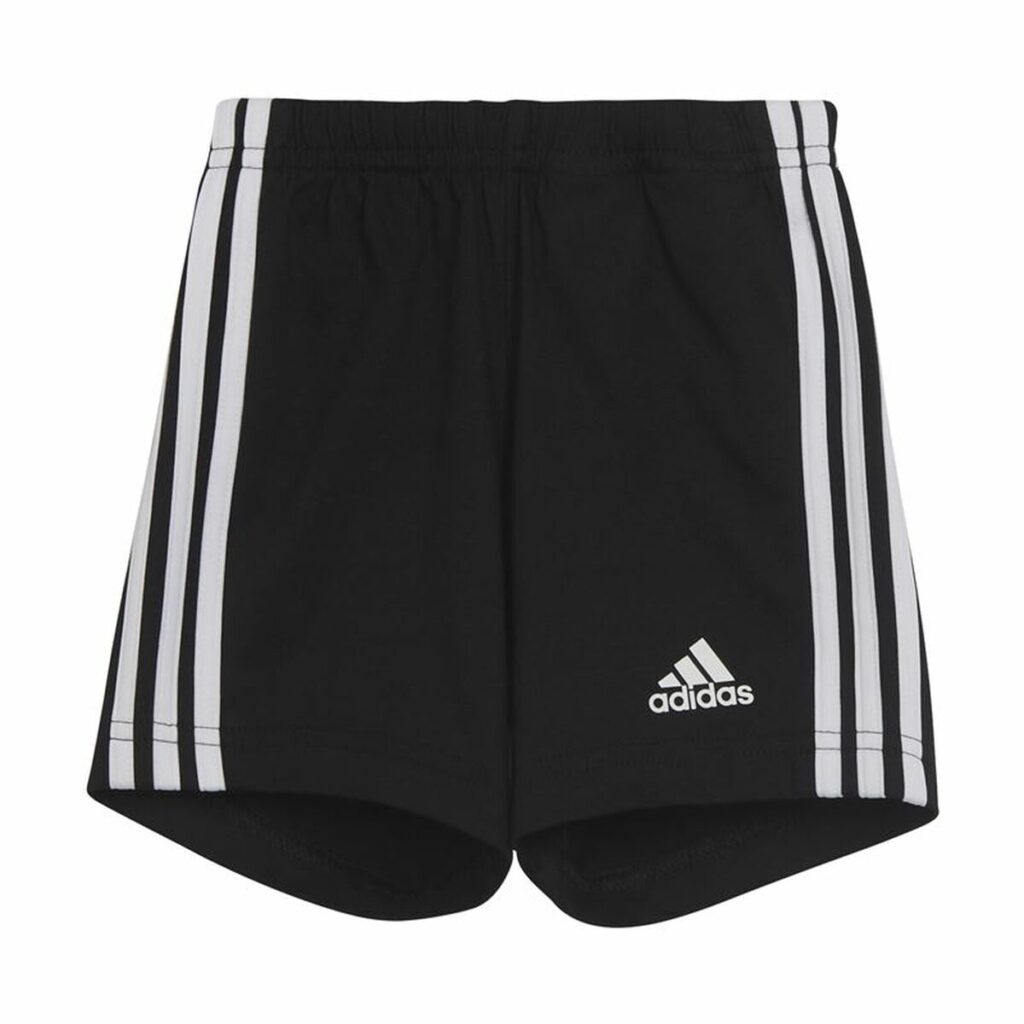 Αθλητικό Σετ για Μωρό Adidas Three Stripes Μαύρο Λευκό