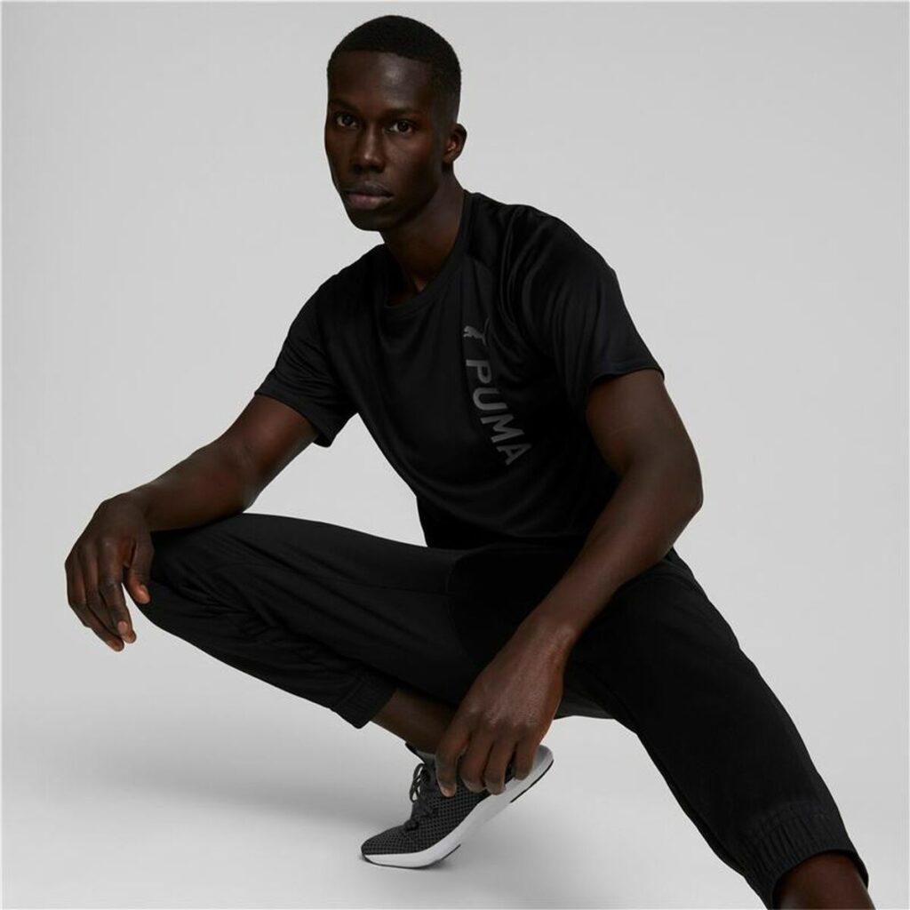 Ανδρική Μπλούζα με Κοντό Μανίκι Puma Fit Μαύρο Άντρες
