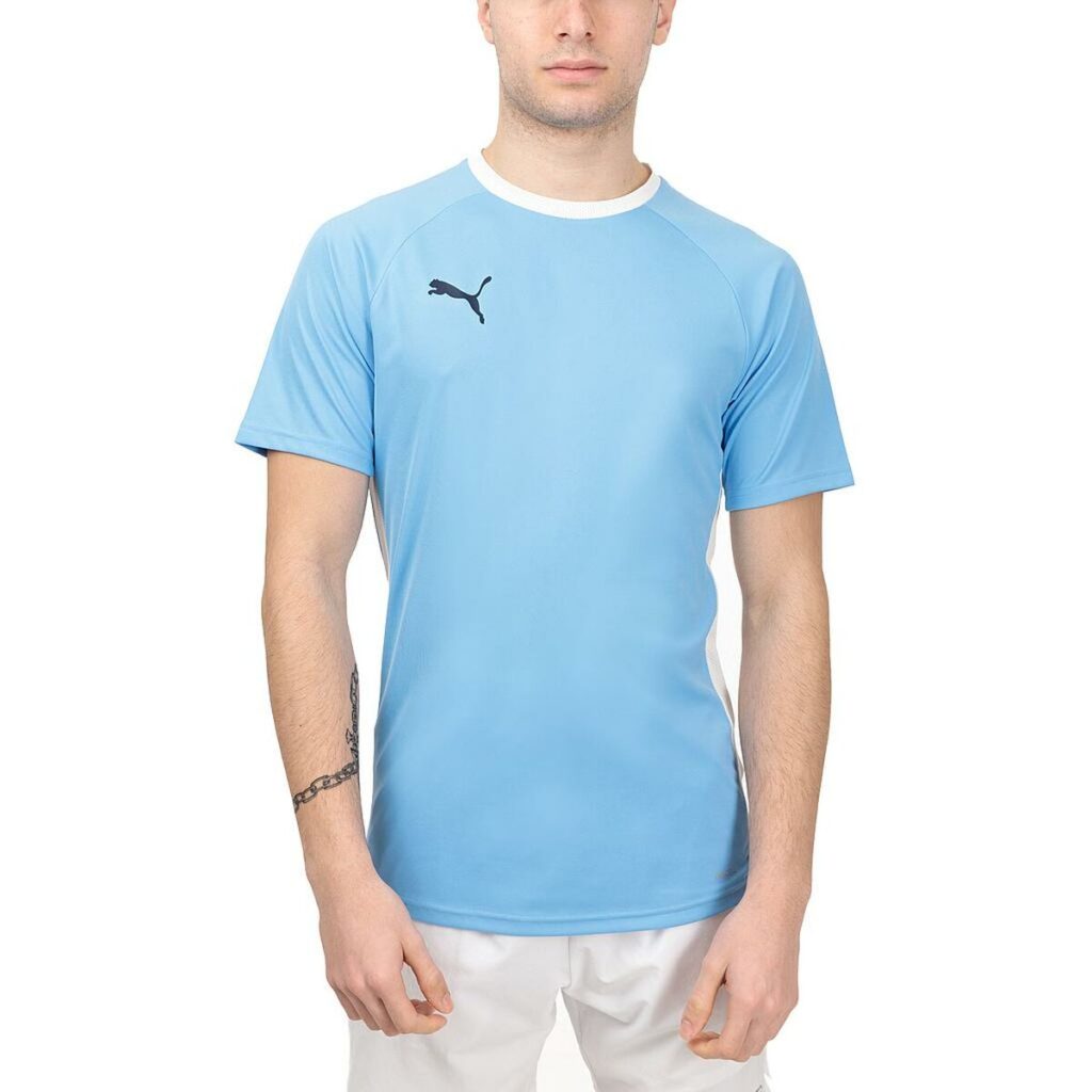 Ανδρική Μπλούζα με Κοντό Μανίκι TEAMLIGA Puma 931832 02 Πάντελ Μπλε