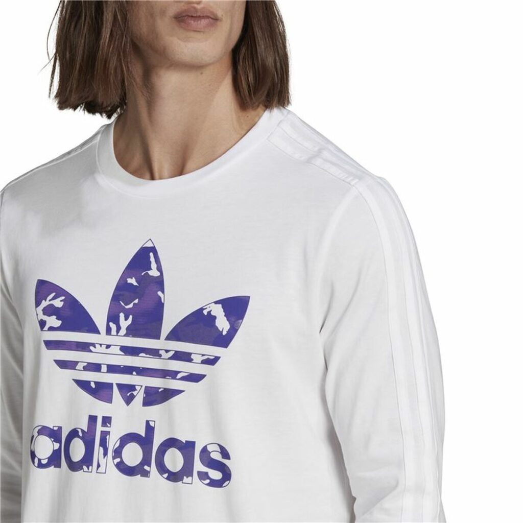 Ανδρική Μπλούζα με Μακρύ Μανίκι Adidas Originals Camo STR Λευκό