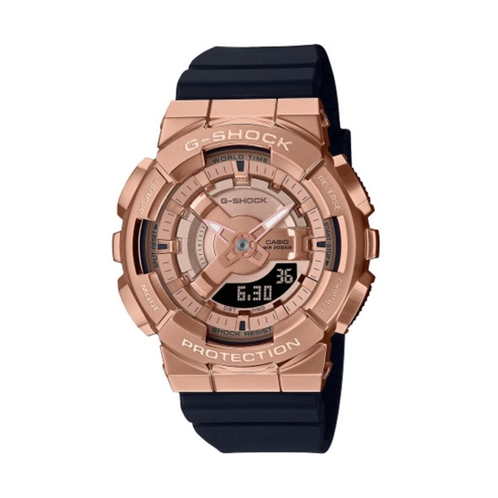 Unisex Ρολόγια Casio GM-S110PG-1AER Μαύρο Χρυσός Ροζ