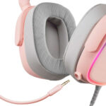 Ακουστικά με Μικρόφωνο για Gaming Mars Gaming Ροζ