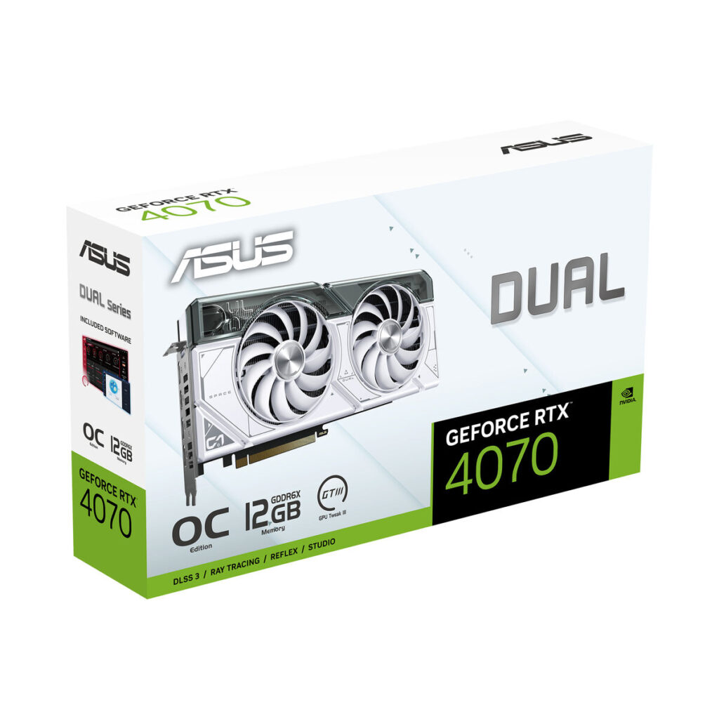 Κάρτα Γραφικών Asus Dual GeForce RTX 4070 White OC Edition 12 GB GDDR6X GEFORCE RTX 4070 12 GB RAM