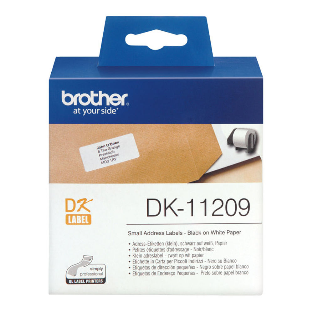 Ετικέτες για Εκτυπωτή Brother DK-11209 Μαύρο/Λευκό 62 x 29 mm (3 Μονάδες)