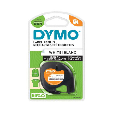 Πλαστικοποιημένη Ταινία Dymo S0718850 Μαύρο Μαύρο/Λευκό