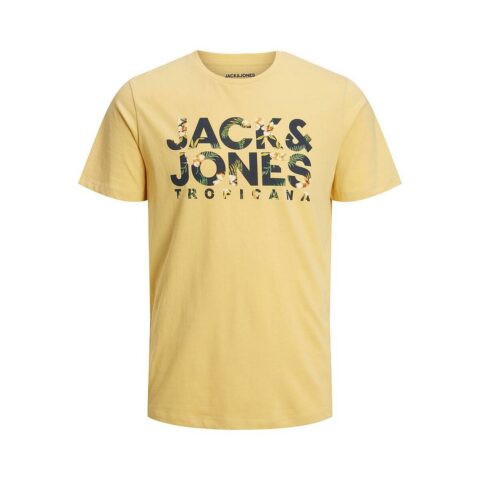 Ανδρική Μπλούζα με Κοντό Μανίκι  JJBECS SHAPE TEE Jack & Jones 12224688 Κίτρινο