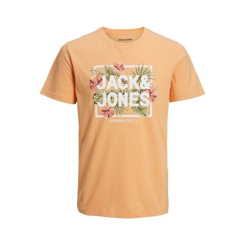 Ανδρική Μπλούζα με Κοντό Μανίκι  JJBECS SHAPE TEE Jack & Jones 12224688 Πορτοκαλί
