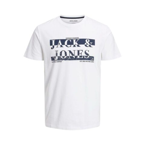 Ανδρική Μπλούζα με Κοντό Μανίκι JJNEW AIDEN TEE SS CREW Jack & Jones 12222882 Λευκό