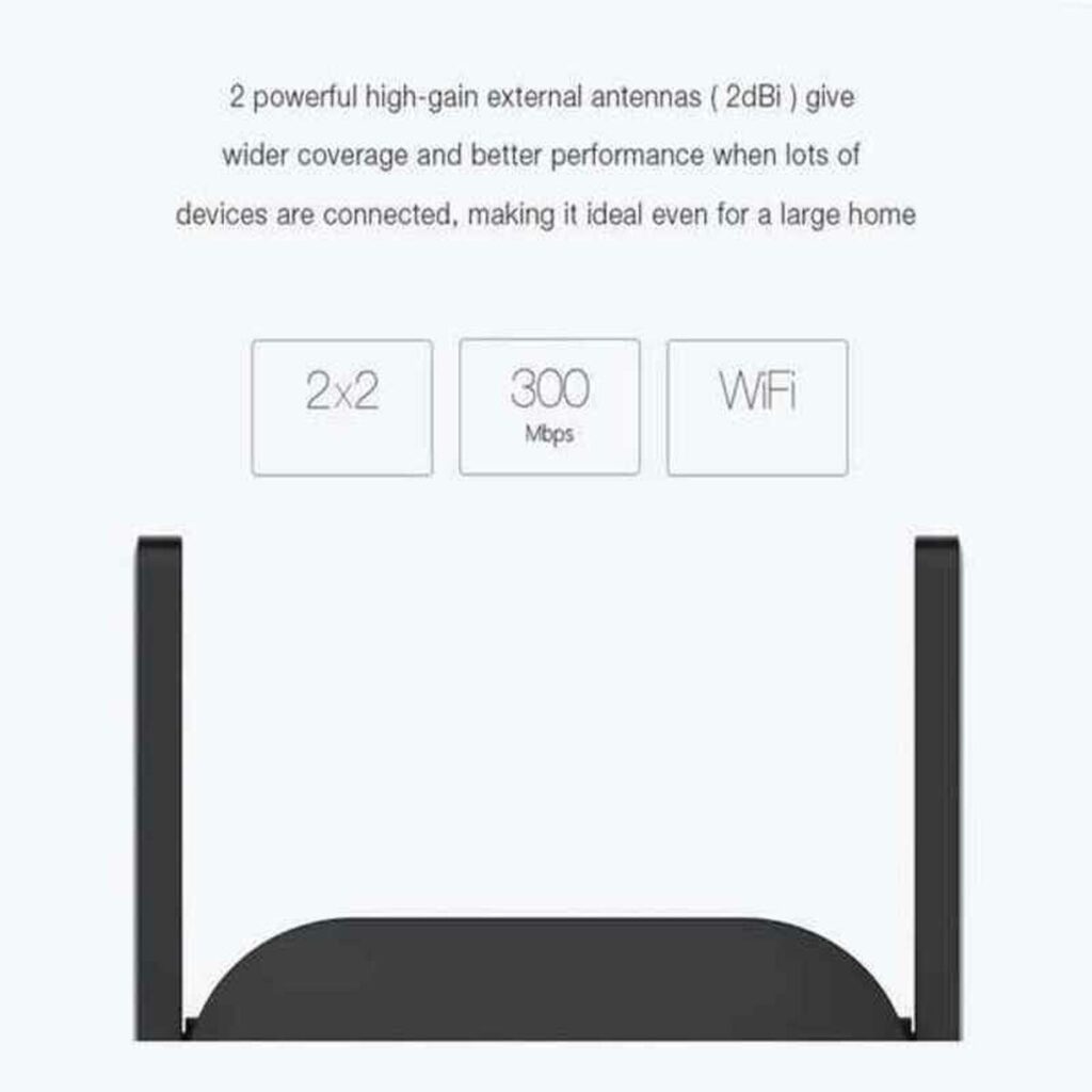 Ενισχυτής Wifi Xiaomi DVB4235GL Μαύρο 300 Mbps