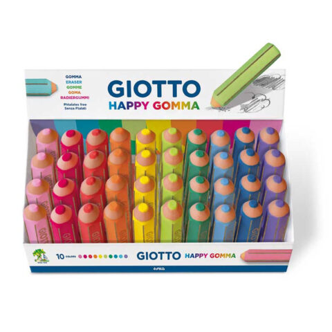 Γόμα Giotto Happy Gomma Πολύχρωμο 40 Τεμάχια