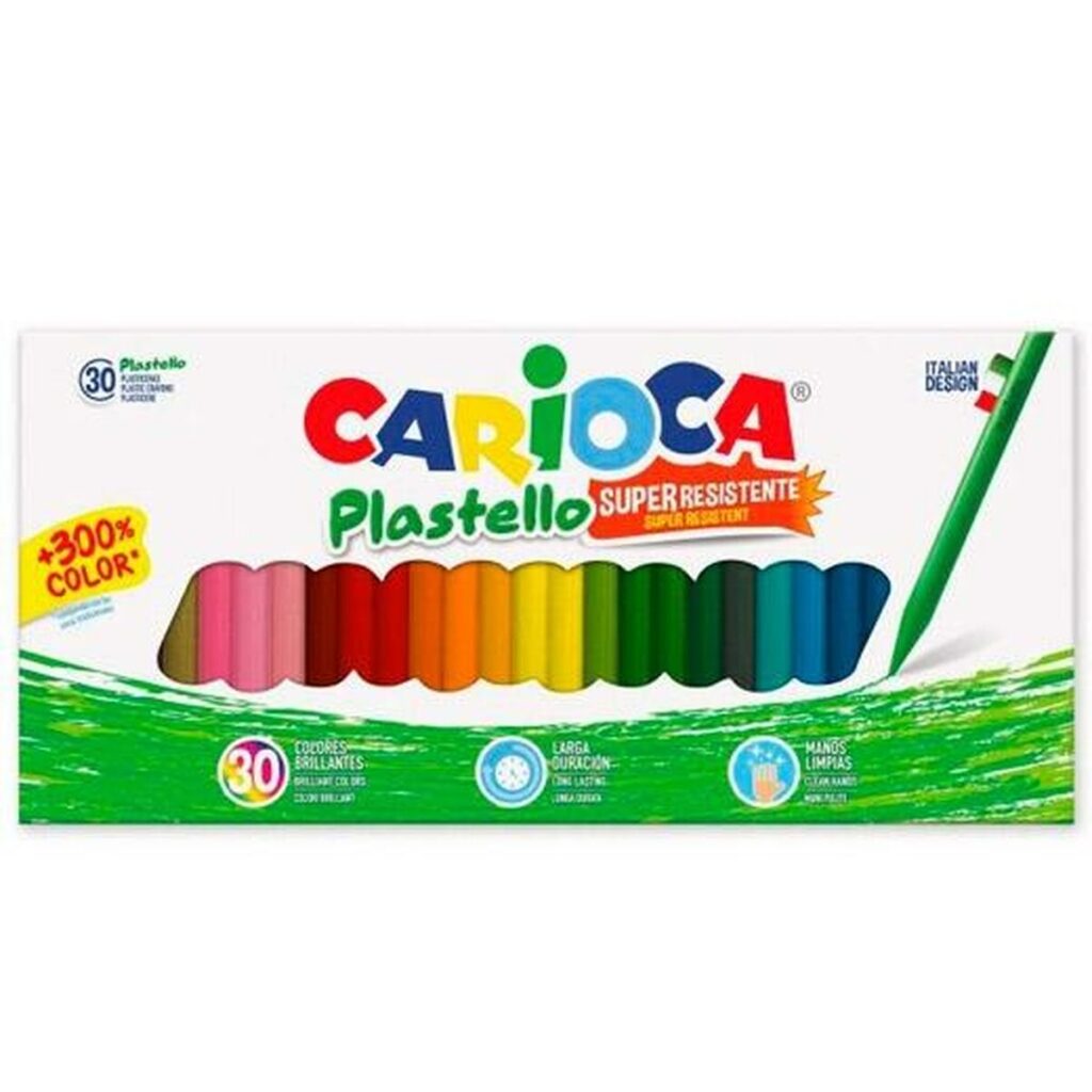 Χρωματιστά κεριά Carioca Plastello Πολύχρωμο (54 Μονάδες)