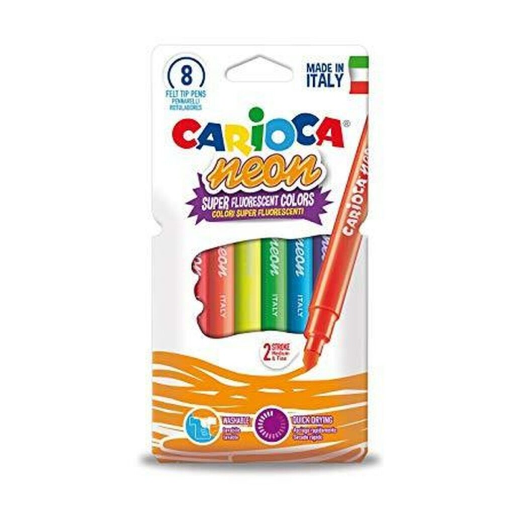Σετ Μαρκαδόροι Υπογράμμισης Carioca Neon Πολύχρωμο (24 Μονάδες)
